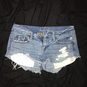 American Eagle distressed jean shorts